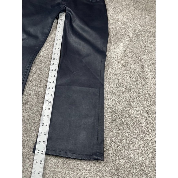 DL1961 Jeans Womens 31 Coated Cropped Bootcut Flare Slimming Lara Marin Denim - Picture 7 of 8